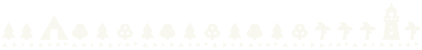 beige Animal Crossing building and tree silhouette bottom decoration
